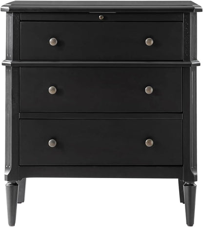 Hidden Storage Nightstand with Charging Station and Pull-Out Shelf