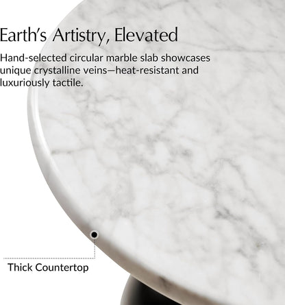 Natural Marble Craftsmanship with Unique Veining and Durable Heat-Resistant Surface