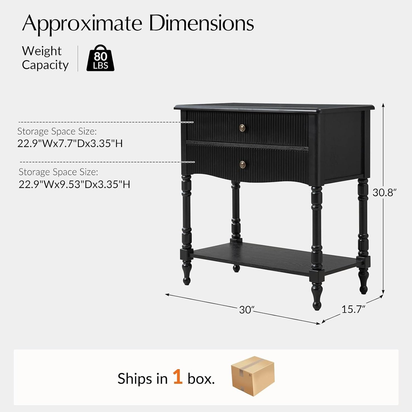 Modern 3-Tier Side Table with Built-In Charging Station and Solid Wood Frame