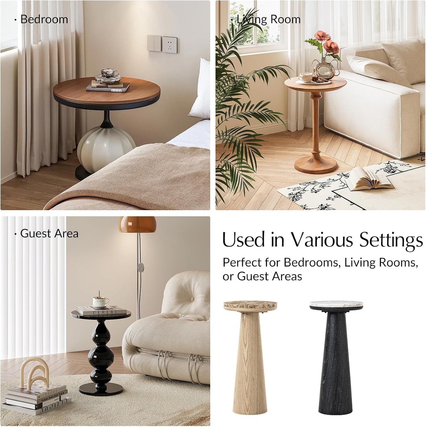 Versatile Accent Table for Bedroom, Living Room & More